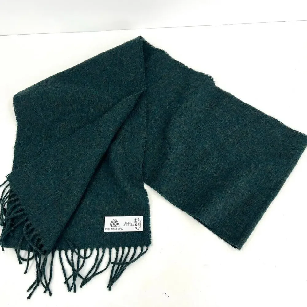 Bronte men’s wool green gray scarves